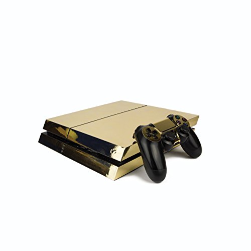 Премиум PS4 PlayStation 4 Метална Винилна Обвивка/Кожа/Капак ЗА PS4 Конзола И PS4 Контролори: Хром Злато
