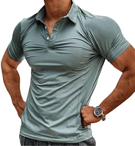 Машка машка маичка со атлетска маичка со тенок маички со кратки/долги ракави мускули маици спортски голф поло