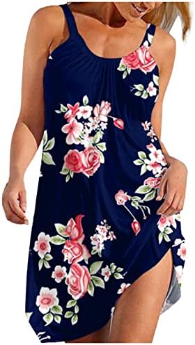 Fragarn секси макси фустан за жени, женски моден лето лето 2022 година печатено безмилосен фустан без ракави од камизол