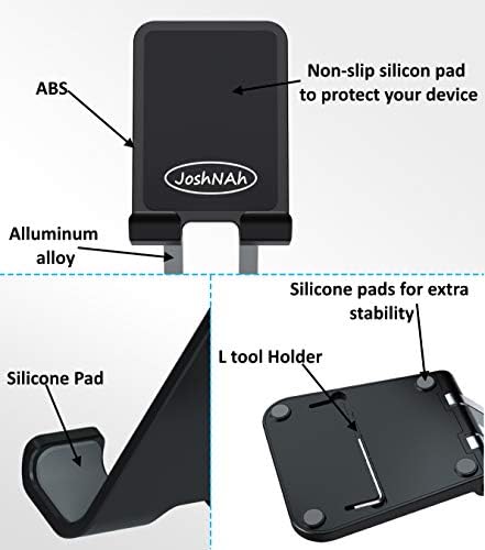 Џошна Таблет Штанд &засилувач; Држач За Телефон-Прилагодлив &засилувач; Компатибилен со iPad Pro 9.7, 10.5,11 Воздух Мини 4 3 2, Поттикне, Nexus,, iPhone, Андроид, Samsung Galaxy, Nintendo Прекин?