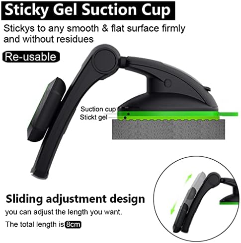 CCBUY CAR Magnetic Suction Cup Thone Shope Whindshield Dashboard Прилагодлив лизгачки магнетски телефонски штанд