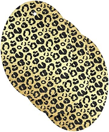 Алаза злато леопард печати гепард природни сунѓери кујнски целулоза сунѓер за садови за миење бања и чистење на домаќинства, не-крик и еко пријателски, 3 пакувања