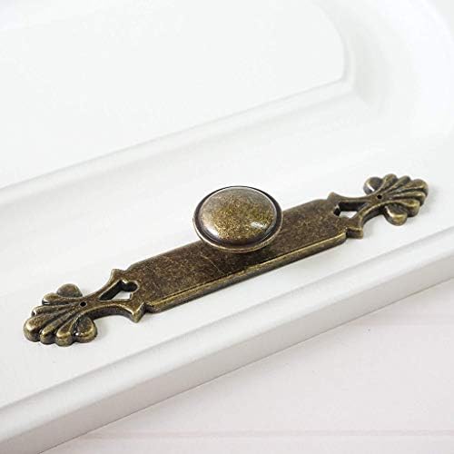 Рачка на легура на цинк на ганфанрен - темна античка бронзена фиока за фиоки за задниот панел кујнски кабинет едноставна рачка