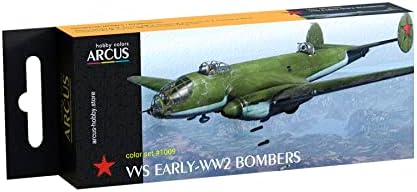 Arcus 1009 емајл бои постави VVS рано-ww2 бомбардери 6 бои во сет