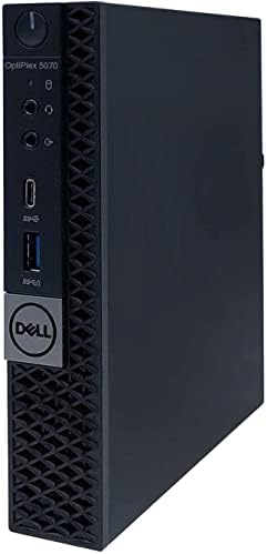 Dell Optiplex 5070 Micro MFF Десктоп Компјутер Intel-9500T, 32GB DDR4 Нови 1tb M. 2 NVMe SSD, WiFi BT HDMI Нов KB &засилувач; Глувчето Windows 11 Про