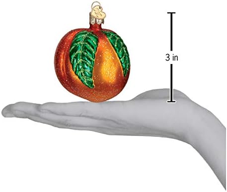 Божиќни украси на стариот свет: Орнаменти од стакло за избор на овошје за новогодишна елка, праска