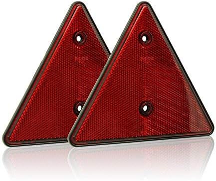 MFC Pro опашка задниот задниот маркер Индикатор Триаголник Триаголник Рефлекторот за автомобилски приколка за ван камион - Црвен - пакет од 2
