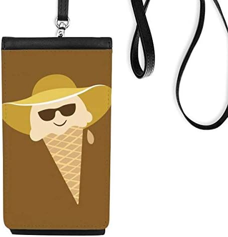 Капачиња со капа глава слатка мраз телефонска чанта чанта што виси мобилна торбичка црн џеб