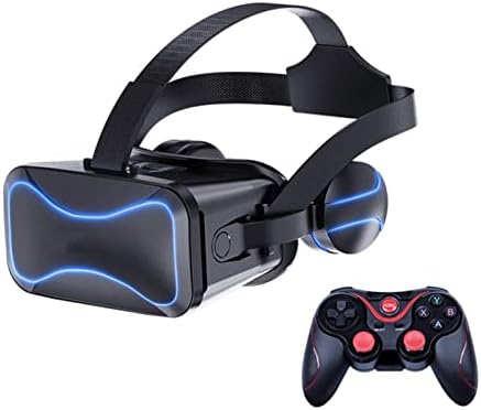 Nuopaiplus VR Слушалки, 3d VR Очила VR Слушалки Одговараат На Виртуелната Реалност ШЛЕМ IMAX, Филмови Игра, Игри, Подарок , Опционално Појавување Џојстик