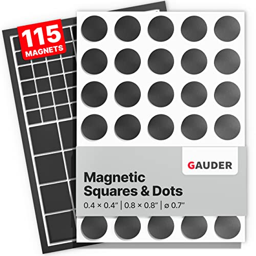 Гаудер магнетни точки и квадрати | Мали лепливи магнети со лепило за поддршка | Самолепливи флексибилни магнети за занаети, табли, фрижидер