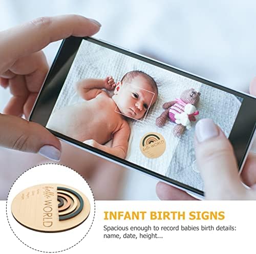Здраво Знак За Најава За Светско Раѓање: Картички За Пресвртници За Новороденчиња Здраво Светски Знак За Бебиња За Одбележување На Првата