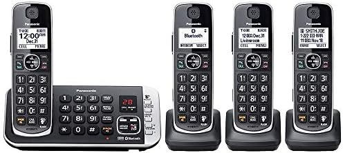 Panasonic® Link2Cell Bluetooth® Dect 6.0 Прошидлив телефонски систем без безжичен систем со дигитален систем за одговарање, KX-TGE674B