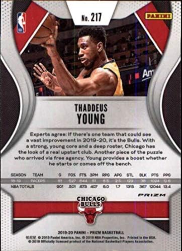 2019-20 Panini Prizm Prizms Pink Ice 217 Thaddeus Young Chicago Bulls NBA кошаркарска трговија картичка