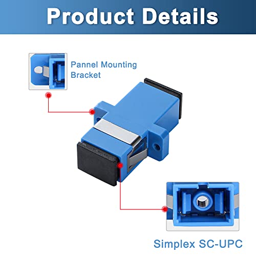 Gwliuni 50pcs SC-UPC до SC-UPC спојници, комплексни адаптери за оптички адаптери за влакна