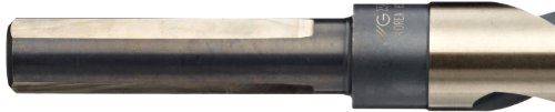 YG-1 D1191 Сплитска точка со голема брзина на челик 3 рамна црна/златна сребро/бит за вежбање, 118 степени, 45/64 дијаметар x 6 Должина