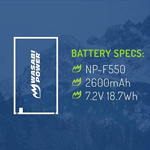 Батеријата Wasabi Power за Sony NP-F330, NP-F530, NP-F550, NP-F570 & CN-160, CN-216, CN-126 серија, Atomos Ninja V, Shinobi, Shogun 7, BMPCC