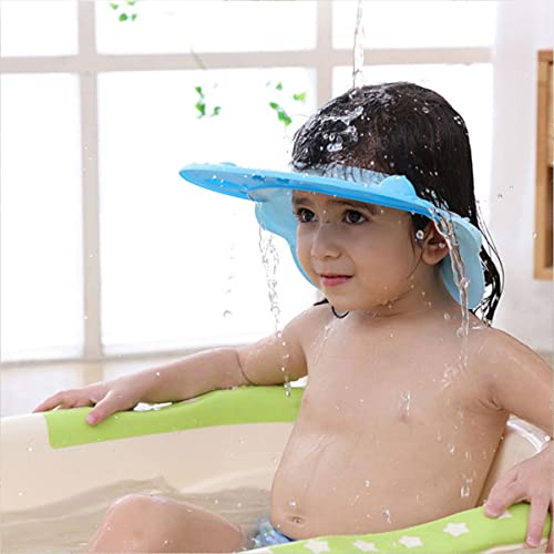 Детмомија Детска шампон 3 парчиња за меки уши капачиња за бебиња за бебиња миење силиконски сина безбедност туш смешна бања деца капа капа за визир за капење прилаг