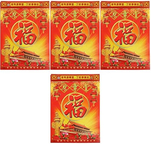 ТОЈАНДОНА 4 парчиња 2022 Кинески Дневен Календар За Година На Тигарот Дневен Ѕид Висечки Календар Кинеска Традиција Дневен Календар