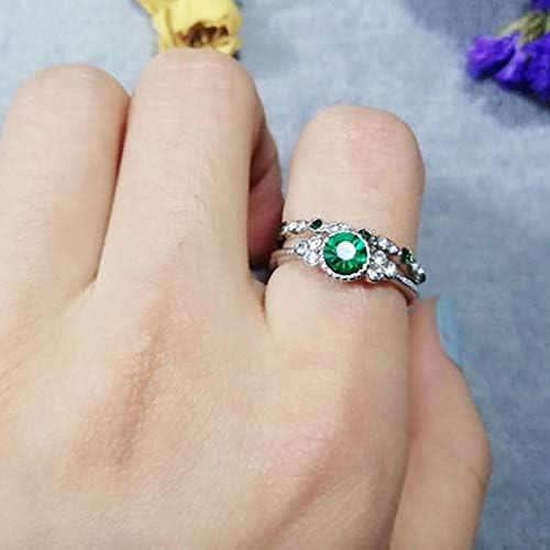 Прстени за свадба и ангажман двојки 1 прстени 6 женски дијамантски постави накит прстен моден пар прстени