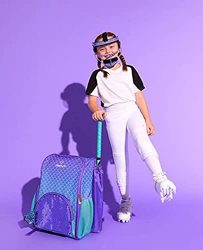 Rip-It Emma Collection Girls Girls Softball ранец-вклучува ленти за рамо, издржливи J-куки и скринџа за коса