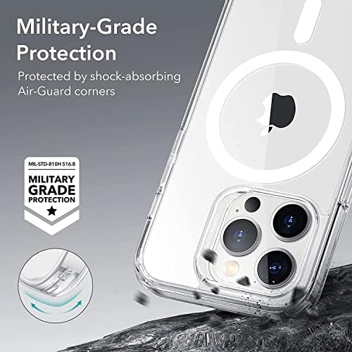 i7 САД Супер Магнетни за iPhone 14 Pro Max Случај Јасно, [Компатибилен Со MagSafe] [Не-Пожолтување] Тенок Вклопуваат Уште Заштитна