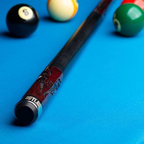 Outlaw OL24 Cherry Pool Cue - цреша извалкана јавор со брендирана лопата - 18oz