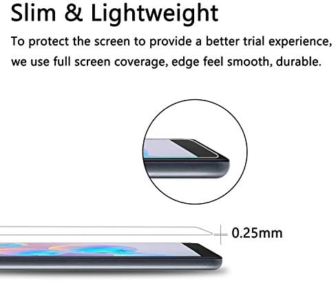 Ratesell Samsung Galaxy Tab S6 заштитник на екранот на лајт, заштитен екран на каленски стаклен екран, 9H тврдост/без меур/висок одговор