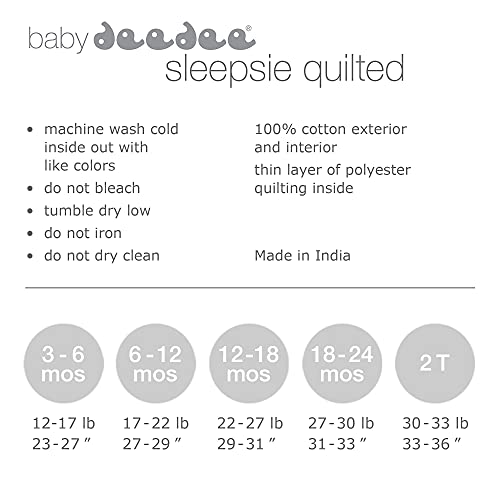 Бебе Деди Спиен памук ватиран пижама, паун, 12-18 месеци, 522