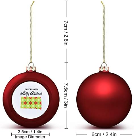 Божиќна топка за божиќна топка, украс на американска државна мапа, украси на топката во Јужна Дакота, кои висат зачувување на роденденскиот