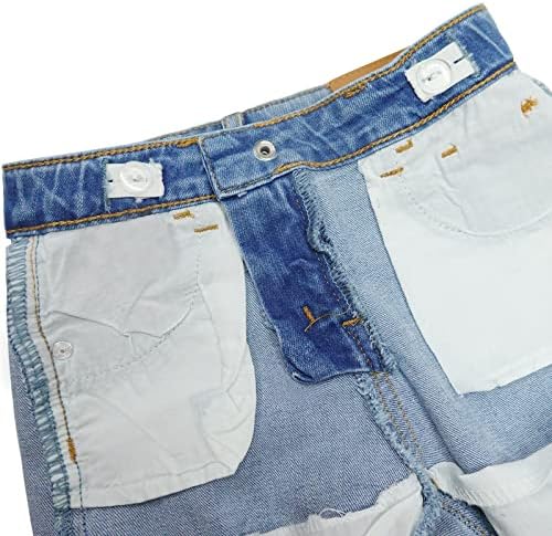 Детско вселенско бебе девојчиња момчиња фармерки шорцеви, искинати едноставен дизајн слатки летни тексас панталони