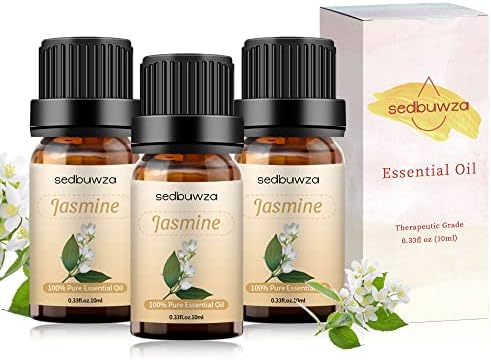 Сетбавца Јасмин есенцијално масло 3 сет, чиста и природна ароматерапија масла комплет за масажа, дифузер, сапуни, свеќа