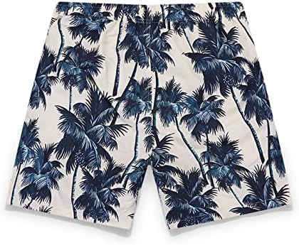 Венкомг1 шорцеви за мажи, тропски тропски шорцеви на плажа квадратни нозе Хавајски шорцеви еластични стебла за пливање на половината