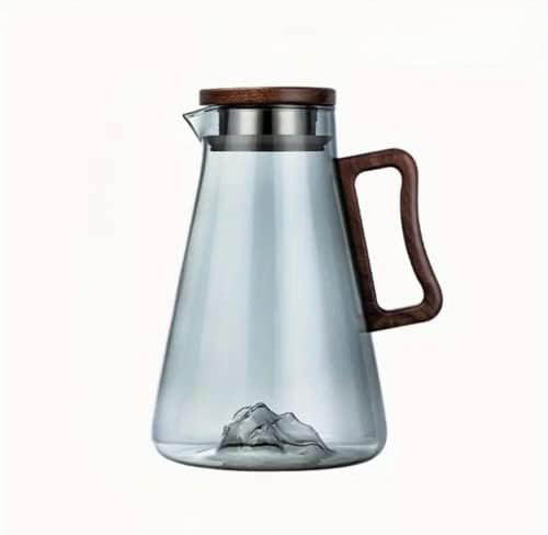 ЗАВИДУВАЈТЕ 1 парче стакло за домаќинство капак од орев чаден сив филтер ладен котел едно тенџере без чаша лесен луксузен чај чаша со голем капацитет чаша за вода д?