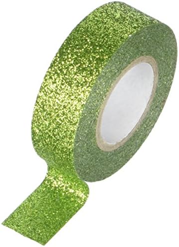Најдобра креација GTS008 сјајно лента, 15мм од 5м, маслиново зелена