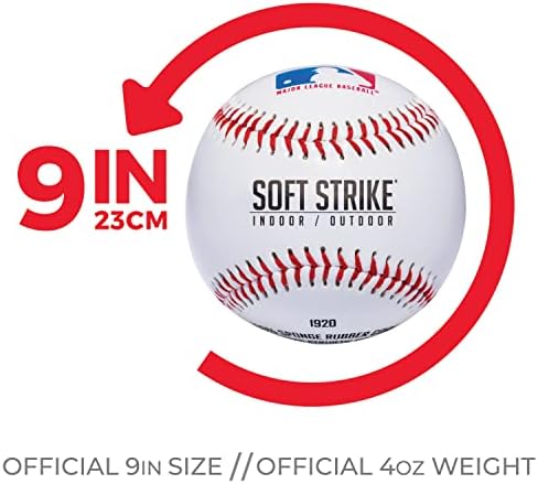 Френклин Спортски мек -штрајк Теибол - Официјална големина и тежина одобрена за Teeball - Hollow Core Technology за безбедност - MLB Teeball Ball за внатрешна/надворешна употреба