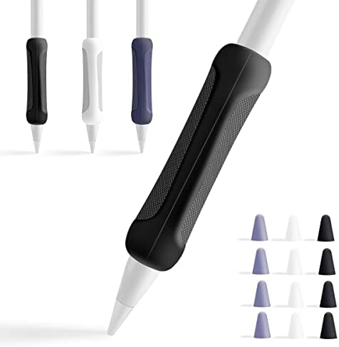 Држач за зафаќање QJYTH компатибилен со Apple Pencil 1 -ви и 2 -та генерација, силиконски зафат на ракав за ipencil