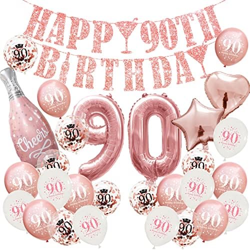LuckyMeet 30 пакет, креативно среќен роденденско знаме за балони, декорација на роденденска забава за вино 款式 十 十 十 十 十 十 十 十
