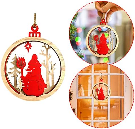 Божиќна декорација на Баишитоп Дрвена приврзок - 1 пар