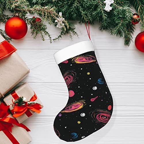 Аугенски Божиќни чорапи Млечни Пат starвездено небо двострано камин што виси чорапи