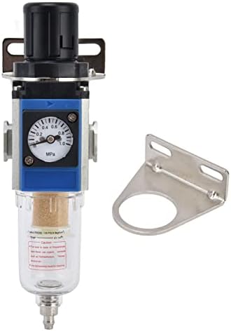 Филтер за компресор на воздухот, алуминиумска легура на легура, регулатор на притисок, 10цц Капацитет за чаша за филтрирање на вода, рачен, автоматски и диференцијал