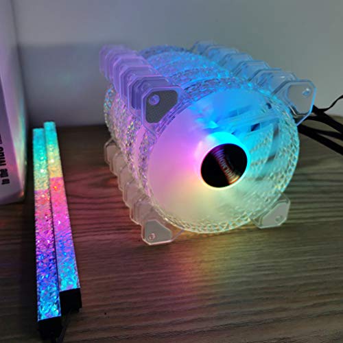 Solustre PC Fan Radiator Computer Casues Fan RGB Mute Desktop LED ладење вентилатор вентилатор за вентилатор 120мм Виножито