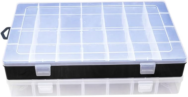 BPMF Мулти -мрежа Транспарентна пластична кутија со капак, додатоци, делови од алатки, класификација на накит, кутија за складирање,