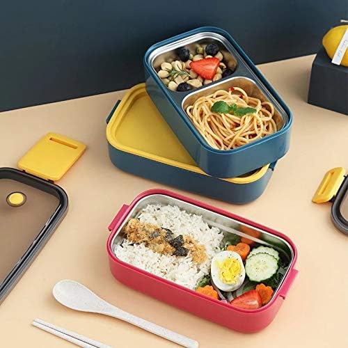 СЛАТИОМ Нерѓосувачки Челик Симпатичен Ручек За Кутии За Складирање Контејнери За Храна Материјал Од Пченица Слама Отпорен На Истекување Јапонски