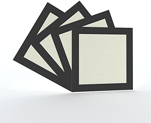 8x8 инчи црна квадратна хартија рамка за слика со табла со фото рамка 4 парчиња од секој пакет