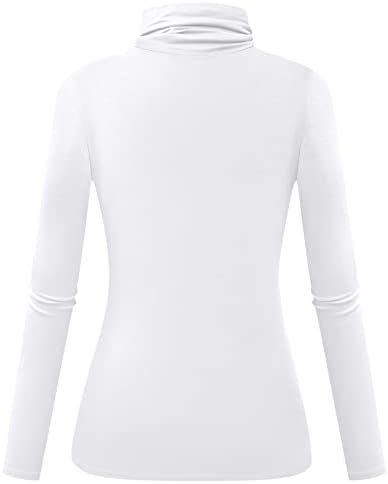 Херу жени со долги ракави со долги ракави тенок опремени лесни лежерни активни слоеви врвови кошули