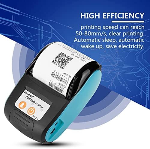 Преносен печатач за термички прием, безжичен печатач од 58мм за етикети, сметки, баркодови, ознаки и ленти за зглобови, Bluetooth 4.0, компатибилен