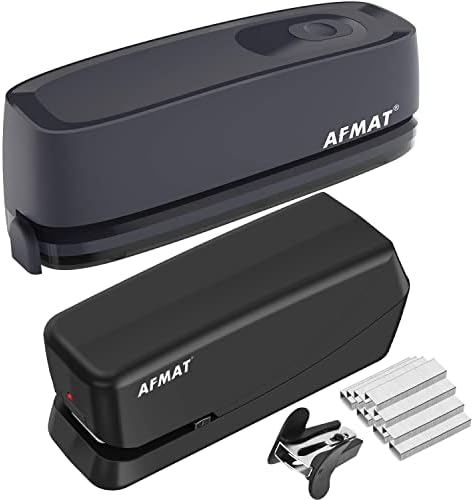 Afmat Electric Ther The The Ther Dunch The Heavy Duty, капацитет од 20 листови, AC или батерија управувана со електричен стипендист,