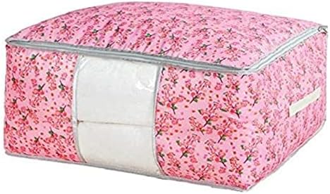Кутија за складирање на облека Цветен ватиран џеб преносен облека за складирање торба Оксфорд ткаенина рамо торба водоотпорна