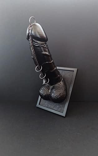 12 -инчен чудовиште BDSM пенис уметнички скулптури - еротска ропска дик со пирсинг и ланци - петелски прстен геј секс подароци