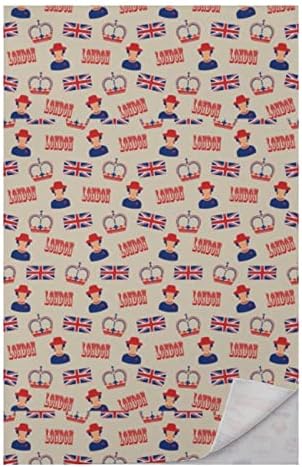 Гроздобер Ландон Британско Знаме Брзи Суви Крпи Крпи За Перење Високо Абсорбента Крпи За Лице Лице Крпи За Раце За Бања Спа Хотел